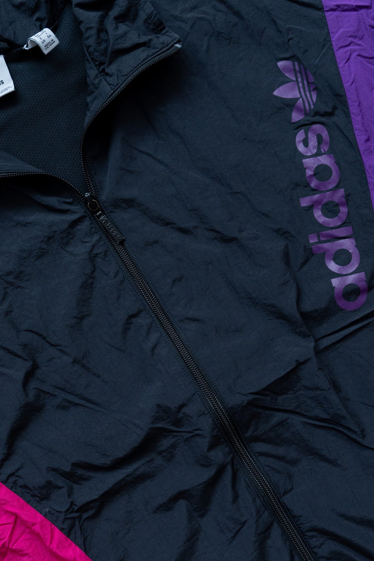 Rompevientos Adidas Originals Colorblock negro, violeta y fucsia