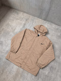 Campera Nike Y2K de abrigo beige